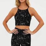 Beach Riot Anna Shooting Stars Gym Bra Top as seen on Malin Andersson Crop Top by Beach Riot as seen on celebrities