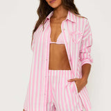 Beach Riot Cassidy Prism Pink Blouse Shirt by Beach Riot as seen on celebrities