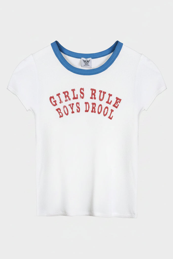 Boys Lie Girls Rule Boys Drool Baby Tee | Spoiled Brat UK
