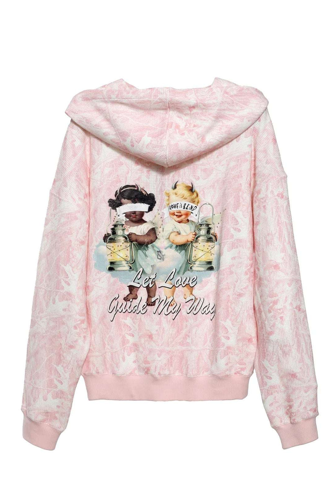 Boys Lie Let Love Guide My Way Rhinestone Racer Hoodie