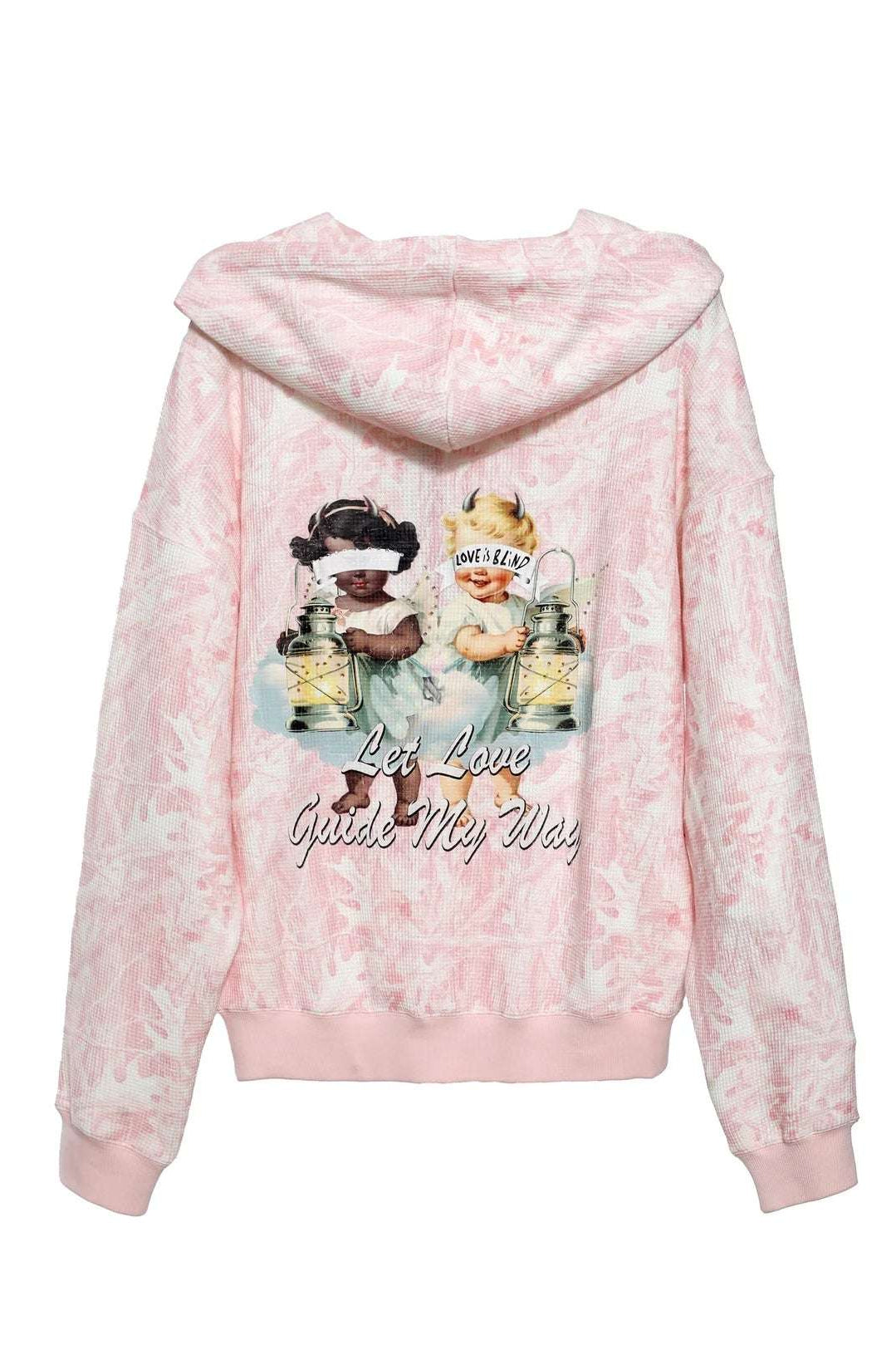 Boys Lie Let Love Guide My Way Rhinestone Racer Hoodie