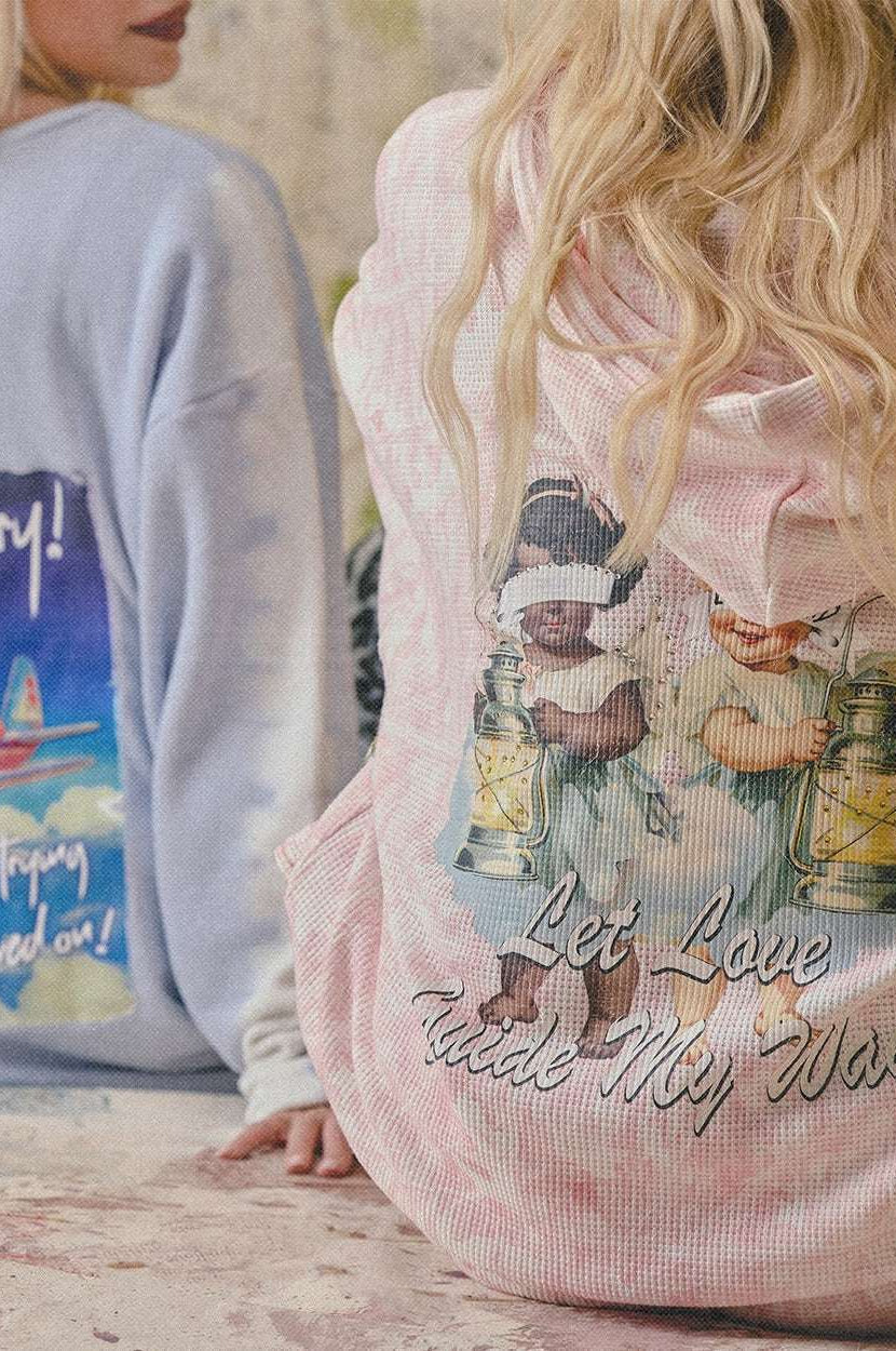 Boys Lie Let Love Guide My Way Rhinestone Racer Hoodie