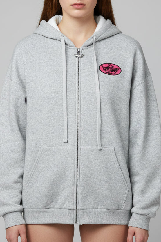 Boys Lie Cupids Club Harley Zip Up Sweater