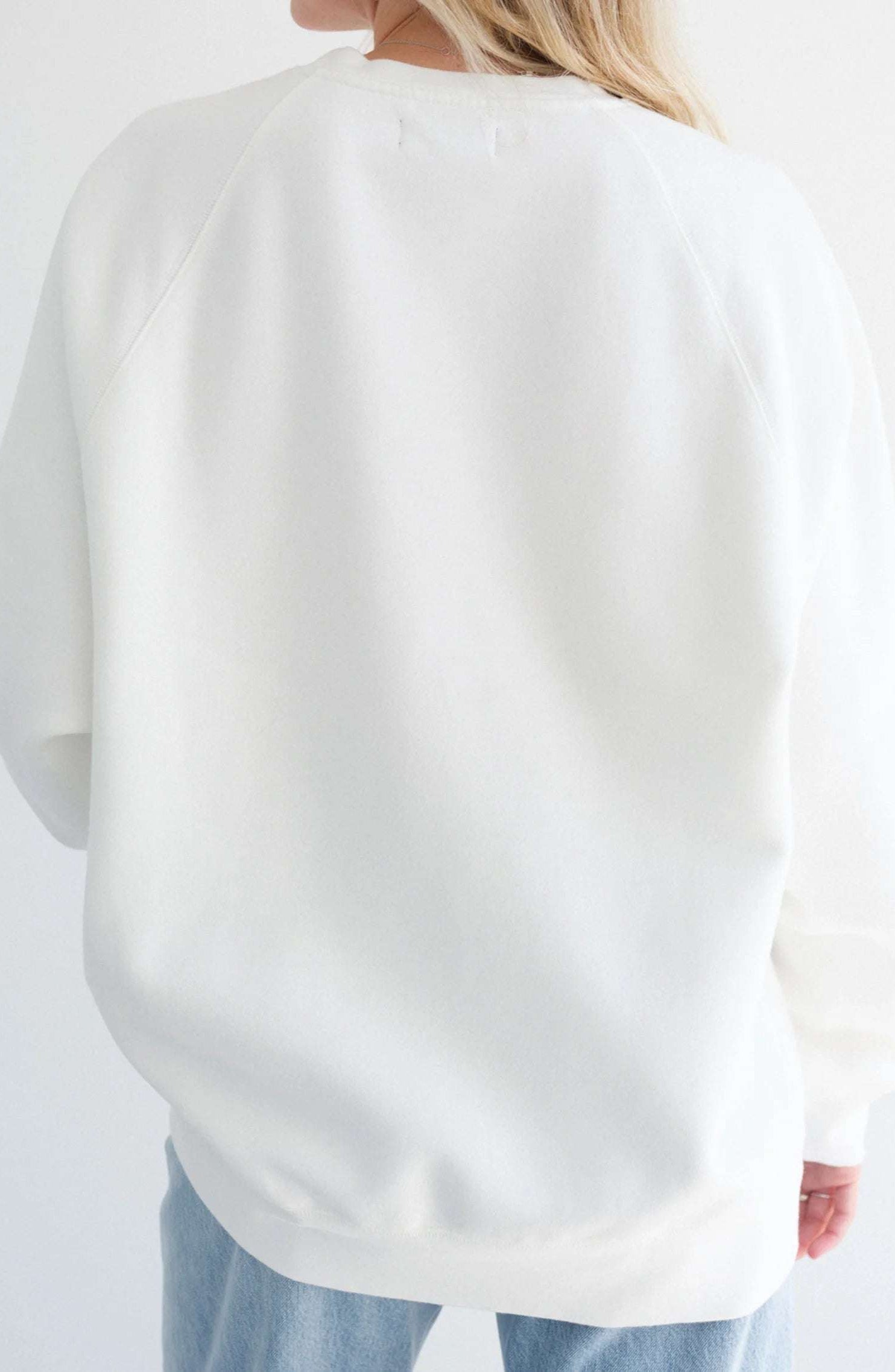 Brunette The Label "Blonde" Varsity Hair Colour Not Your Boyfriend's Crew Sweater