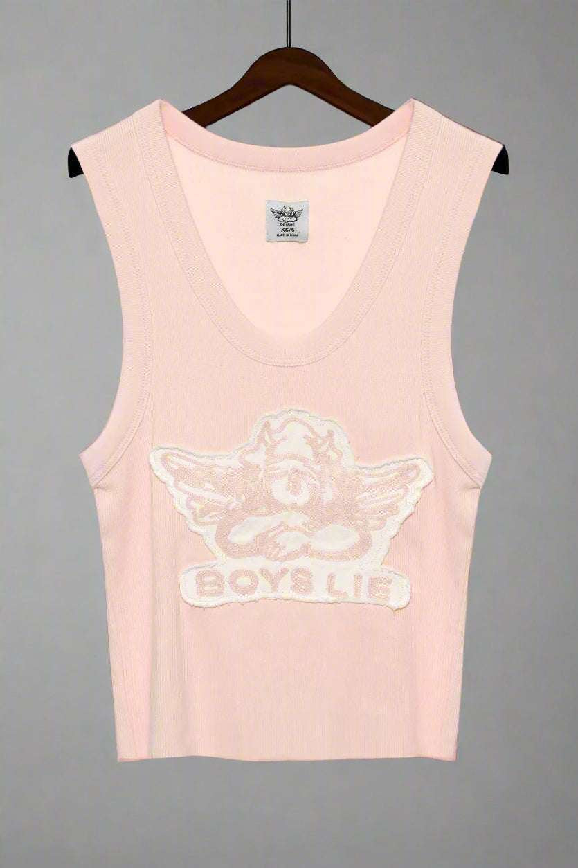 Boys Lie Please Stitch Me Up Randy Tank Top Tank Top by Boys Lie as seen on celebrities