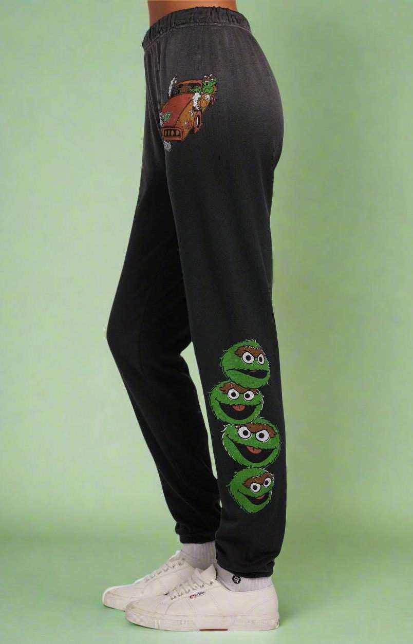 Lauren Moshi Tanzy Oscar The Grouch Racing Joggers Jogging Pants by Lauren Moshi as seen on celebrities