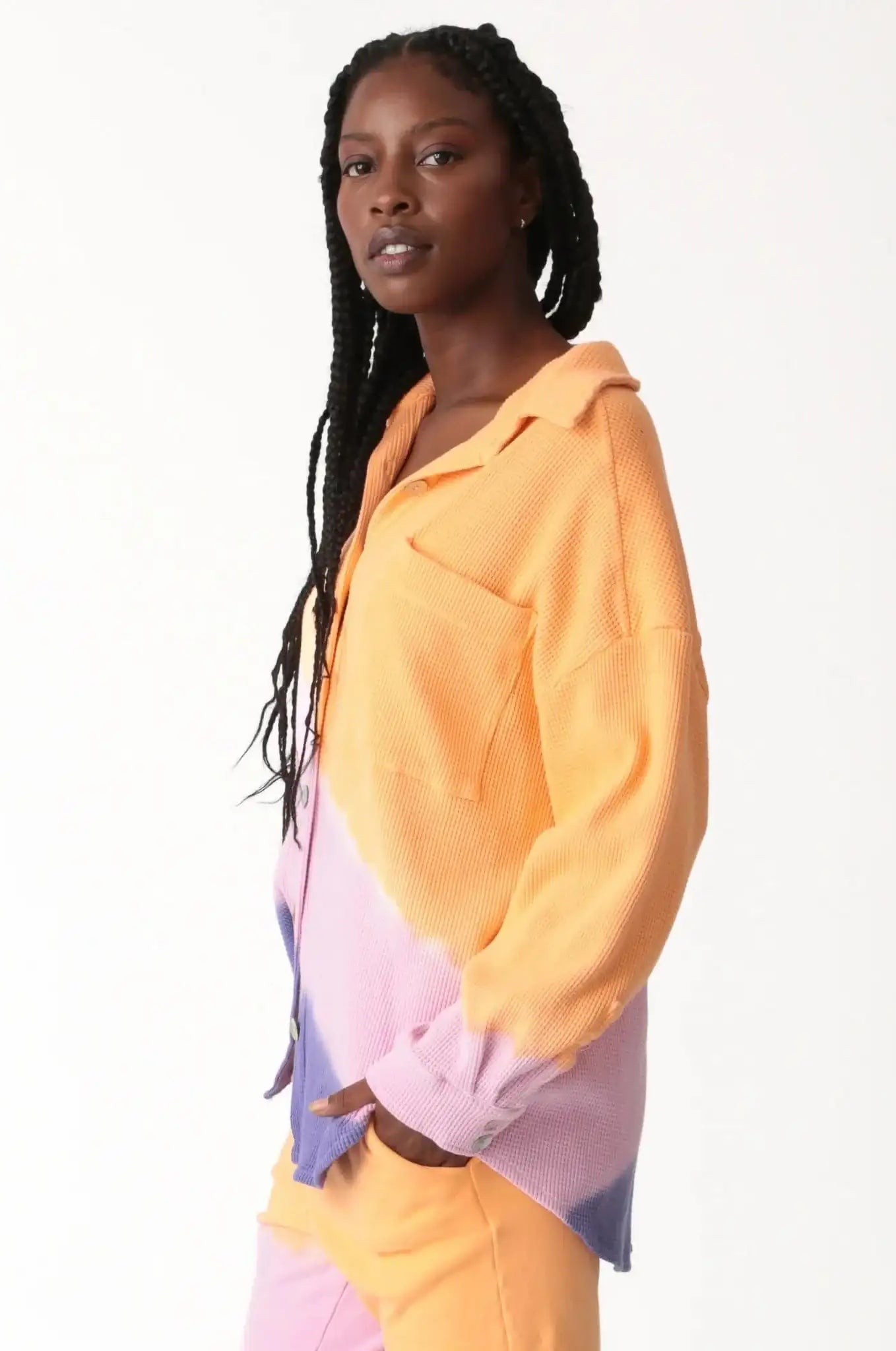 Electric and Rose Boyfriend Thermal Shirt Shirt by Electric and Rose as seen on celebrities