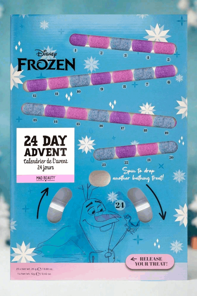 Disney Frozen Bath Fizzer Advent Calendar Advent Calendar by Mad Beauty as seen on celebrities
