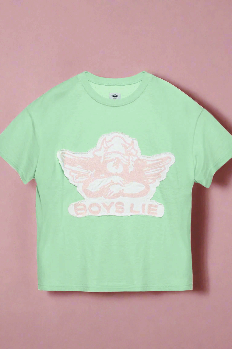 Boys Lie Stitch Me Up Boyfriend Tee