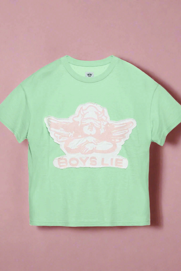 Boys Lie Stitch Me Up Boyfriend Tee