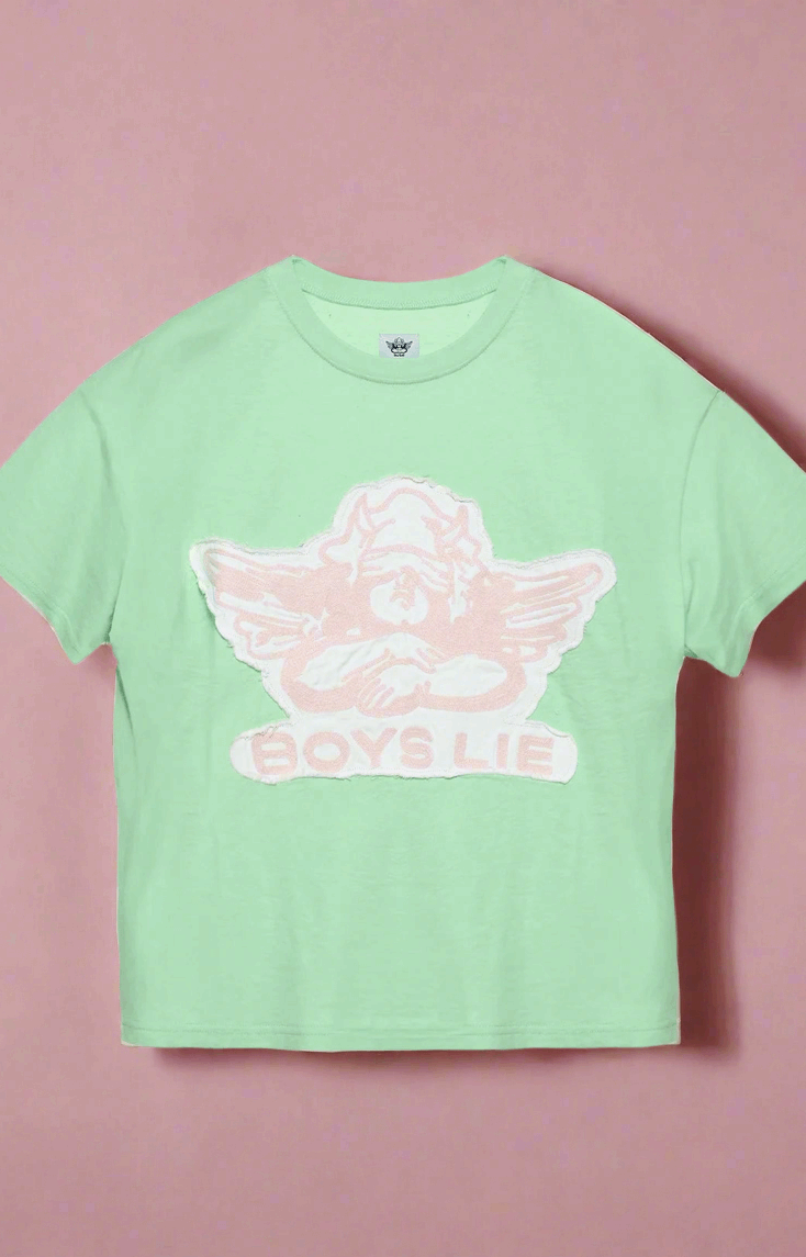 Boys Lie Stitch Me Up Boyfriend Tee