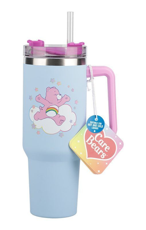 Care Bears 1200ml Insulated Cup and Straw Travel Mug by Paladone as seen on celebrities