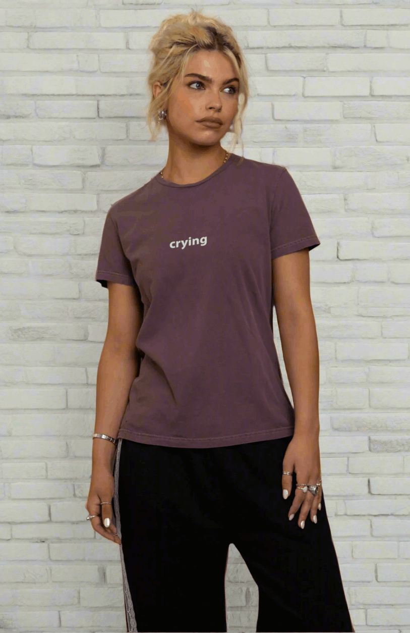 Daisy Street Crying Printed Tee T-Shirts by Daisy Street as seen on celebrities