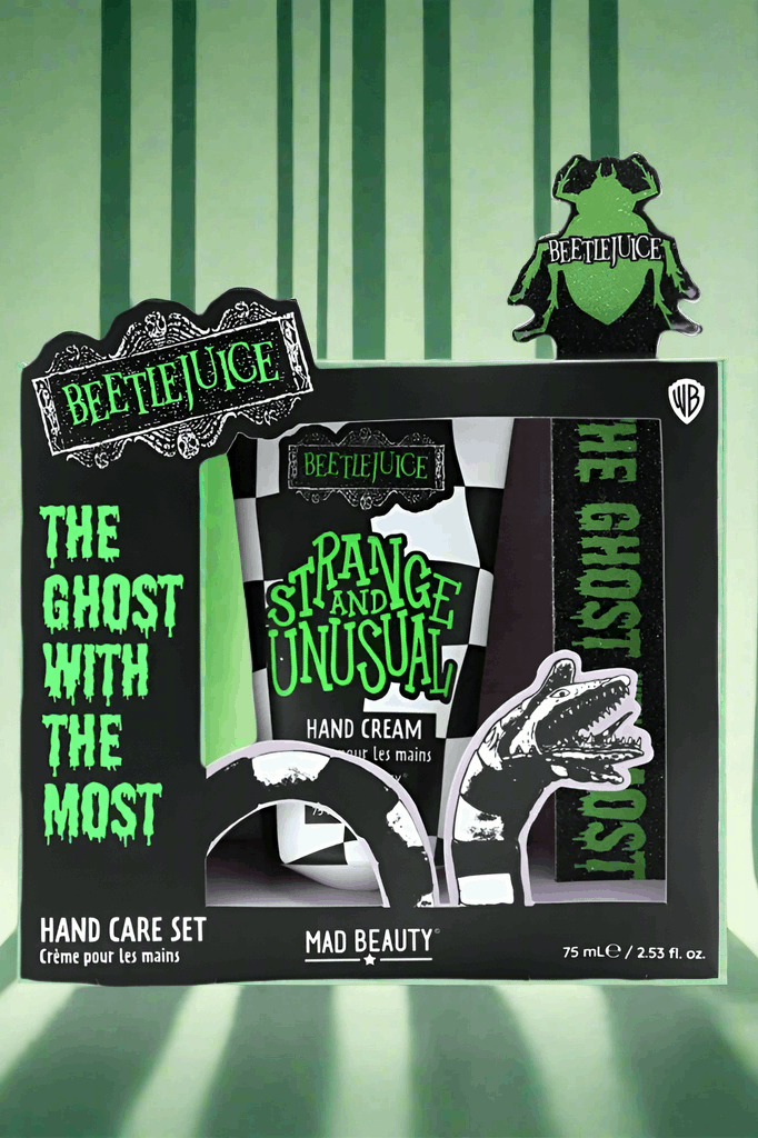 Warner Brothers Beetlejuice Hand Care Set Hand Cream by Mad Beauty as seen on celebrities