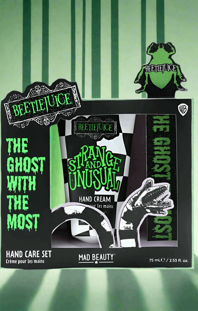 Warner Brothers Beetlejuice Hand Care Set Hand Cream by Mad Beauty as seen on celebrities
