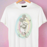 Junk Food Mickey Old School Spray Paint Vintage Tee T-Shirt by Junk Food as seen on celebrities