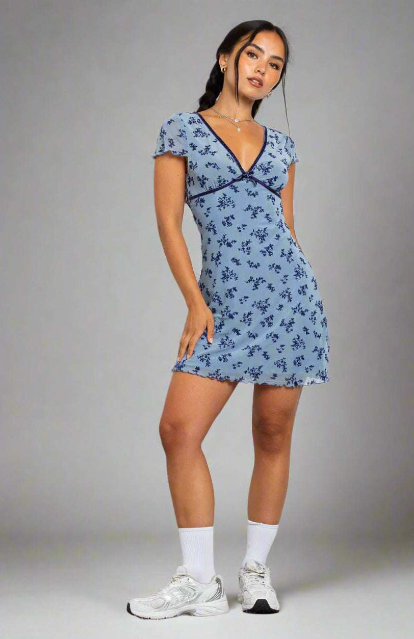 Daisy Street Devore Mesh Mini Dress Mini Dress by Daisy Street as seen on celebrities