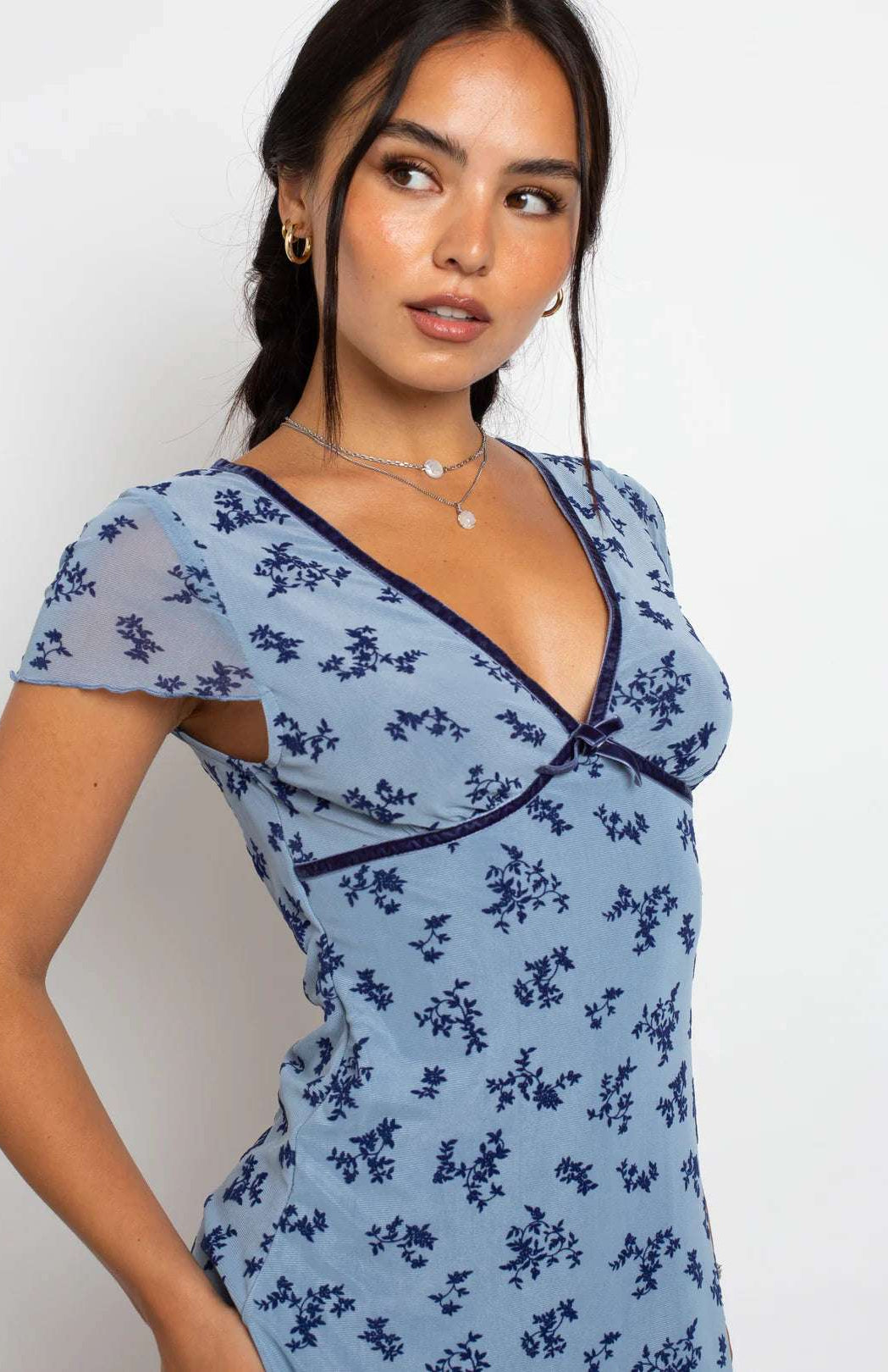 Daisy Street Devore Mesh Mini Dress Mini Dress by Daisy Street as seen on celebrities