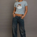 Daisy Street Gilmore Girls Washed Baby Tee T-Shirts by Daisy Street as seen on celebrities