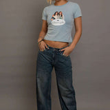 Daisy Street Gilmore Girls Washed Baby Tee T-Shirts by Daisy Street as seen on celebrities