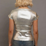 Daisy Street Heart Cut Out Boat Neck Tee T-Shirt by Daisy Street as seen on celebrities