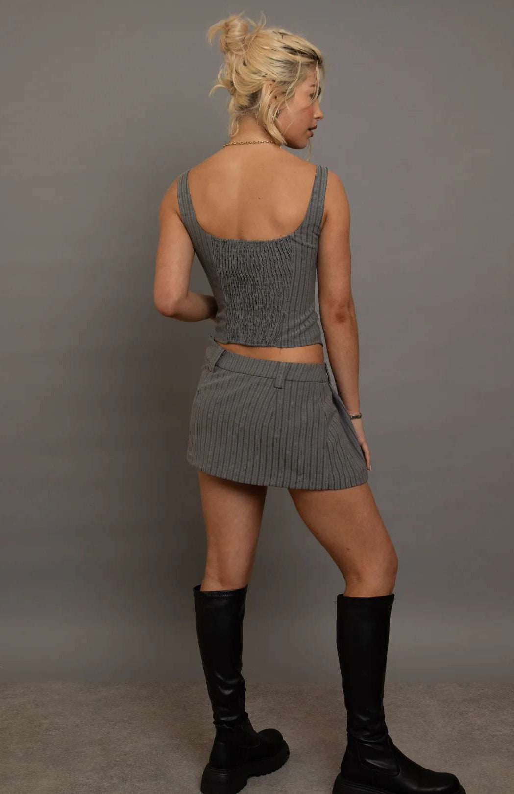 Daisy Street Mini Striped Pleated Skirt Mini Skirt by Daisy Street as seen on celebrities