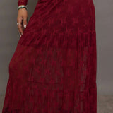Daisy Street Red Lace Maxi Skirt with Bows Maxi Skirt by Daisy Street as seen on celebrities