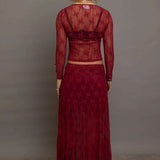 Daisy Street Red Lace Maxi Skirt with Bows Maxi Skirt by Daisy Street as seen on celebrities