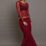 Daisy Street Red Lace Maxi Skirt with Bows Maxi Skirt by Daisy Street as seen on celebrities