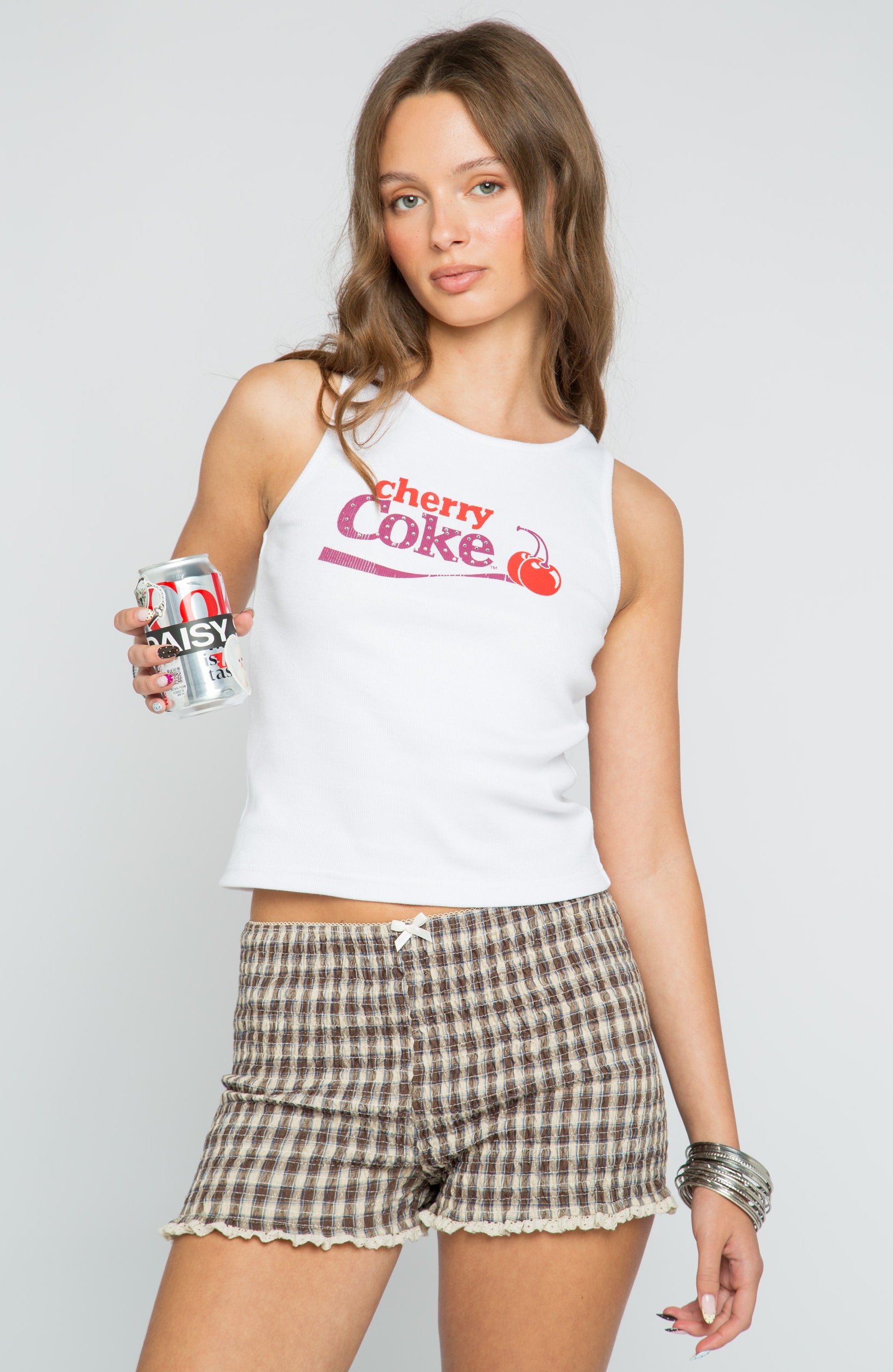 Daisy Street Cherry Coke Graphic Tank Top