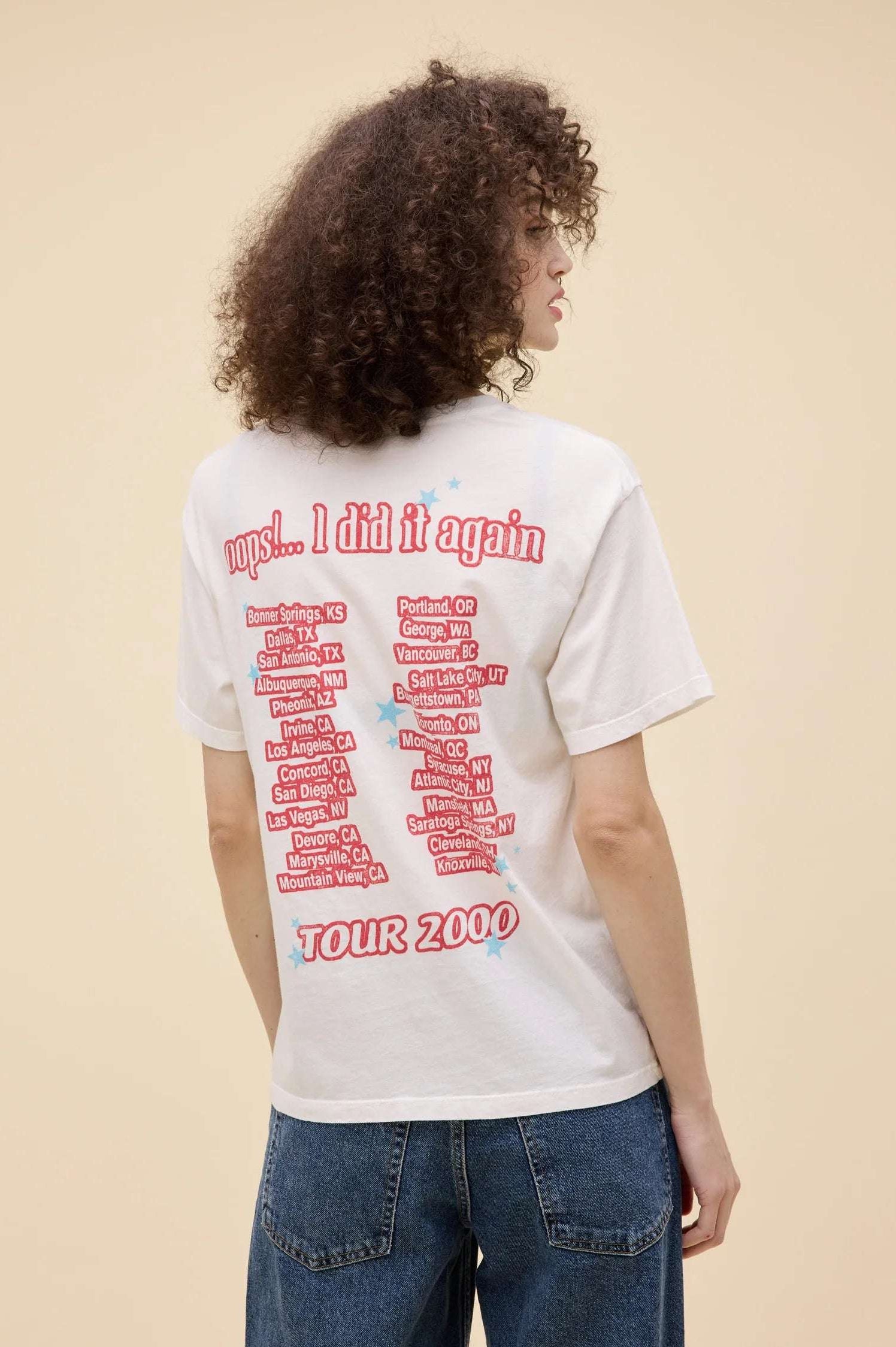 Daydreamer LA Britney Spears Oops I Did It Again Boyfriend Tee T-Shirt by Daydreamer LA as seen on celebrities