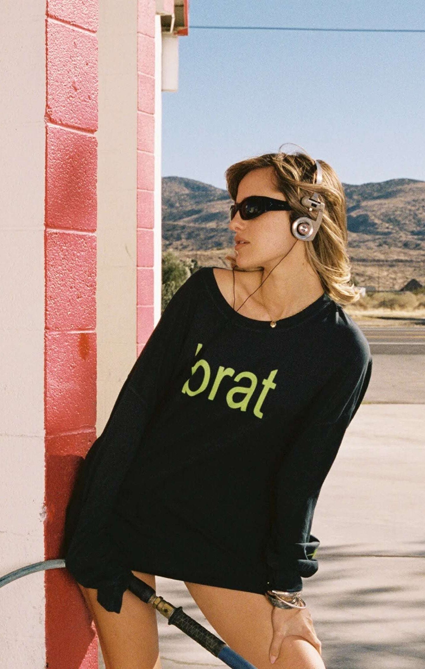 Daydreamer LA CHARLI XCX Brat Long Sleeve Tee T-Shirt by Daydreamer LA as seen on celebrities