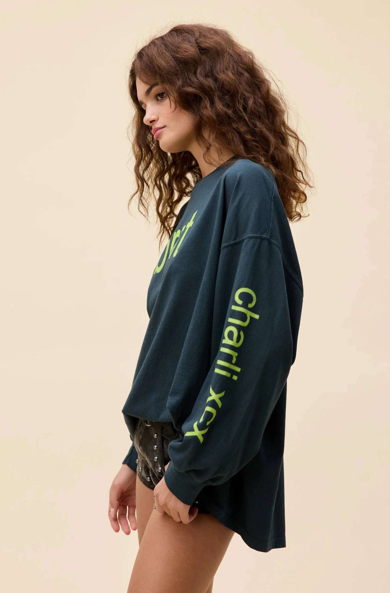 Daydreamer LA CHARLI XCX Brat Long Sleeve Tee T-Shirt by Daydreamer LA as seen on celebrities