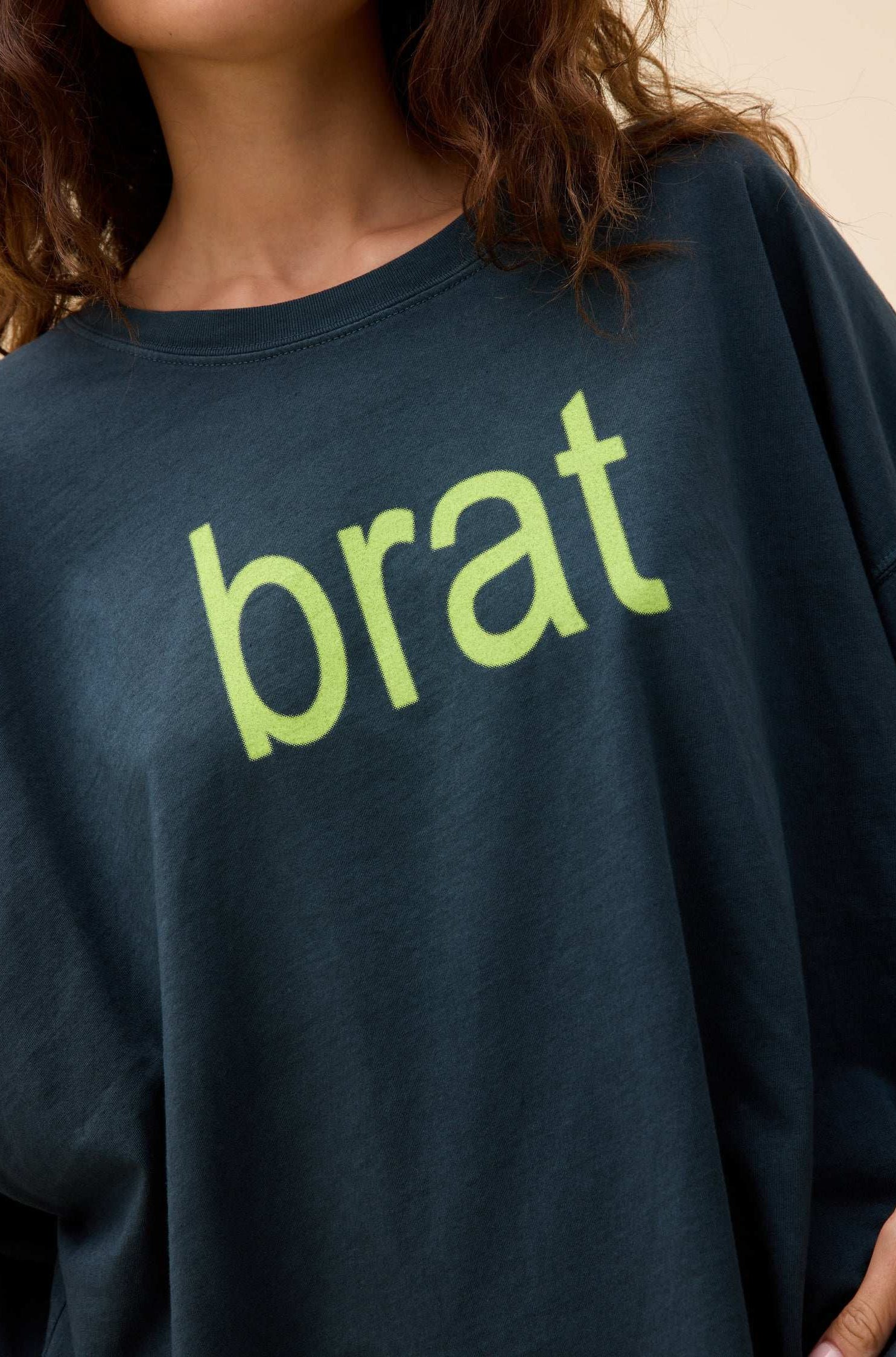 Daydreamer LA CHARLI XCX Brat Long Sleeve Tee T-Shirt by Daydreamer LA as seen on celebrities