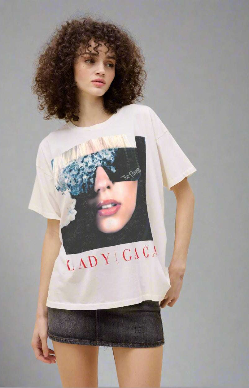 Daydreamer LA Lady Gaga The Fame Merch Tee T-Shirt by Daydreamer LA as seen on celebrities