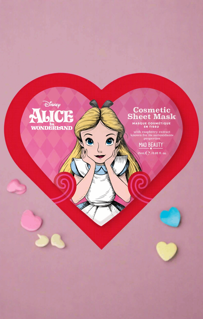 Disney Alice in Wonderland Cosmetic Sheet Mask Face Mask by Mad Beauty as seen on celebrities