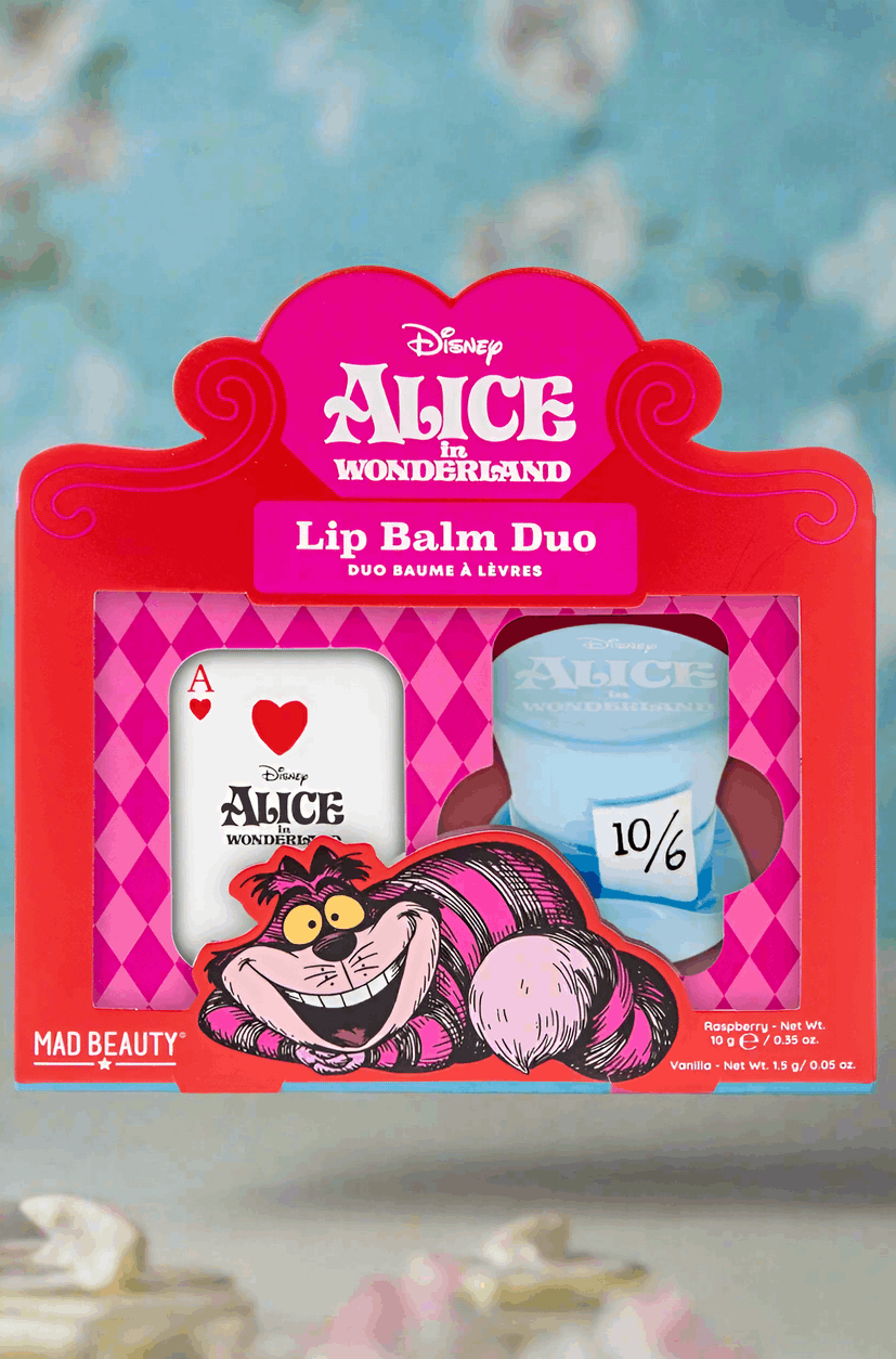 Disney Alice in Wonderland Lip Balm Duo Lip Balm by Mad Beauty as seen on celebrities