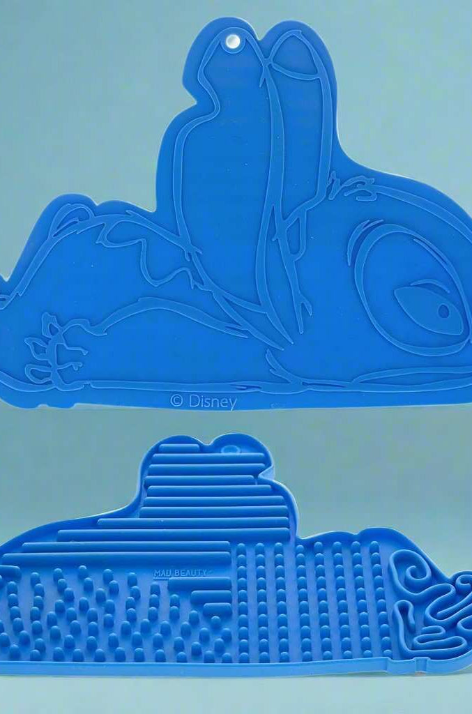 Disney Stitch Denim Cosmetic Brush Cleaning Pad Makeup Kit by Mad Beauty as seen on celebrities