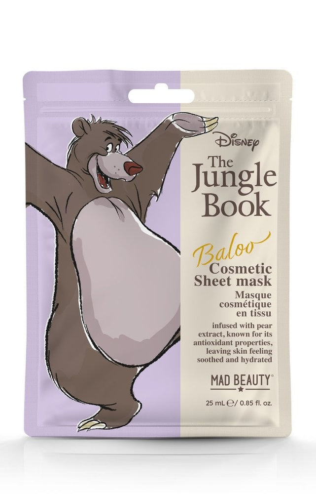 Disney The Jungle Book Cosmetic Sheet Mask Collection Face Mask by Mad Beauty as seen on celebrities