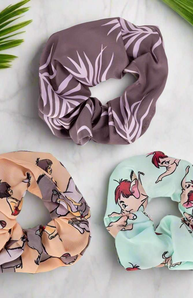 Disney The Jungle Book Hair Scrunchie Trio Hair Elastic by Mad Beauty as seen on celebrities