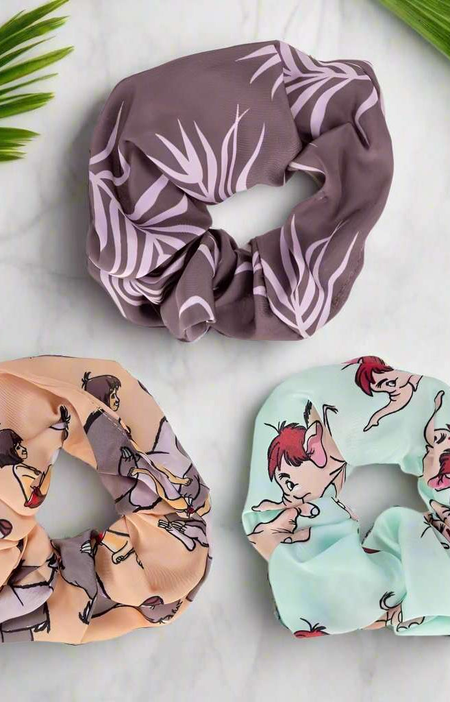 Disney The Jungle Book Hair Scrunchie Trio Hair Elastic by Mad Beauty as seen on celebrities