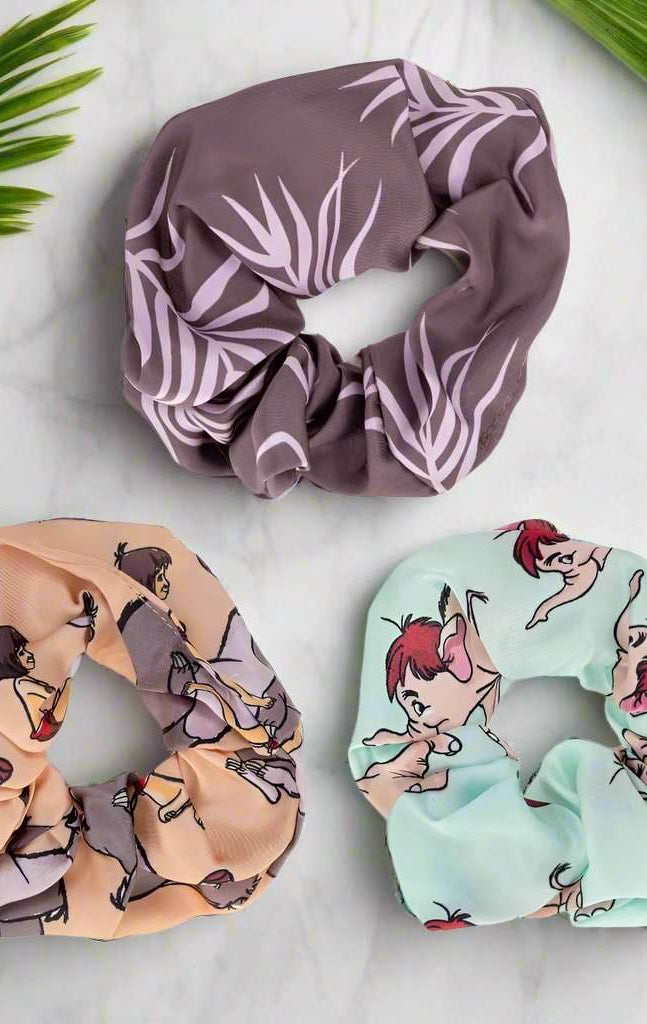 Disney The Jungle Book Hair Scrunchie Trio Hair Elastic by Mad Beauty as seen on celebrities