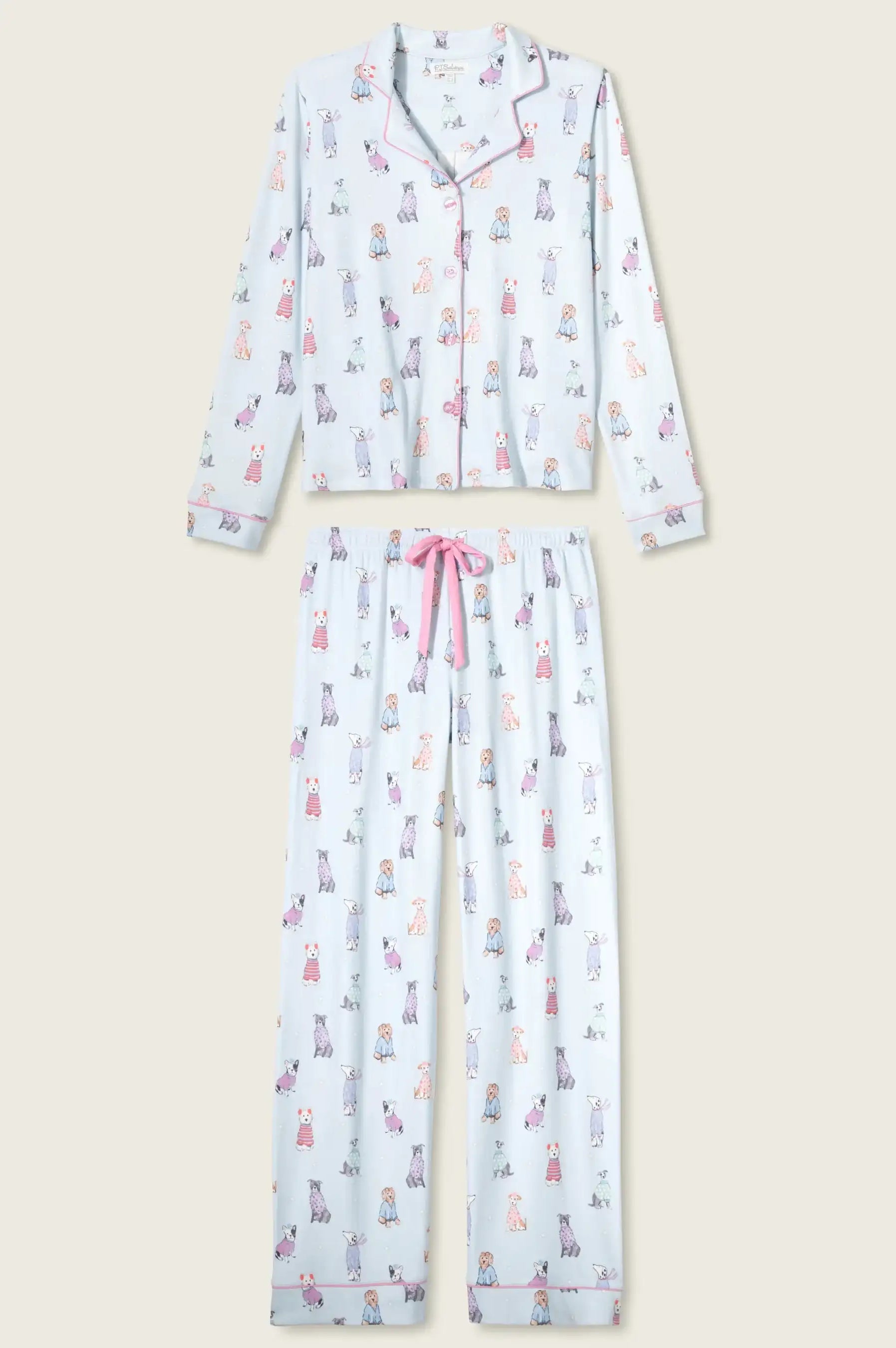 PJ Salvage Doggone Cold Dog Print Pointelle PJ Set