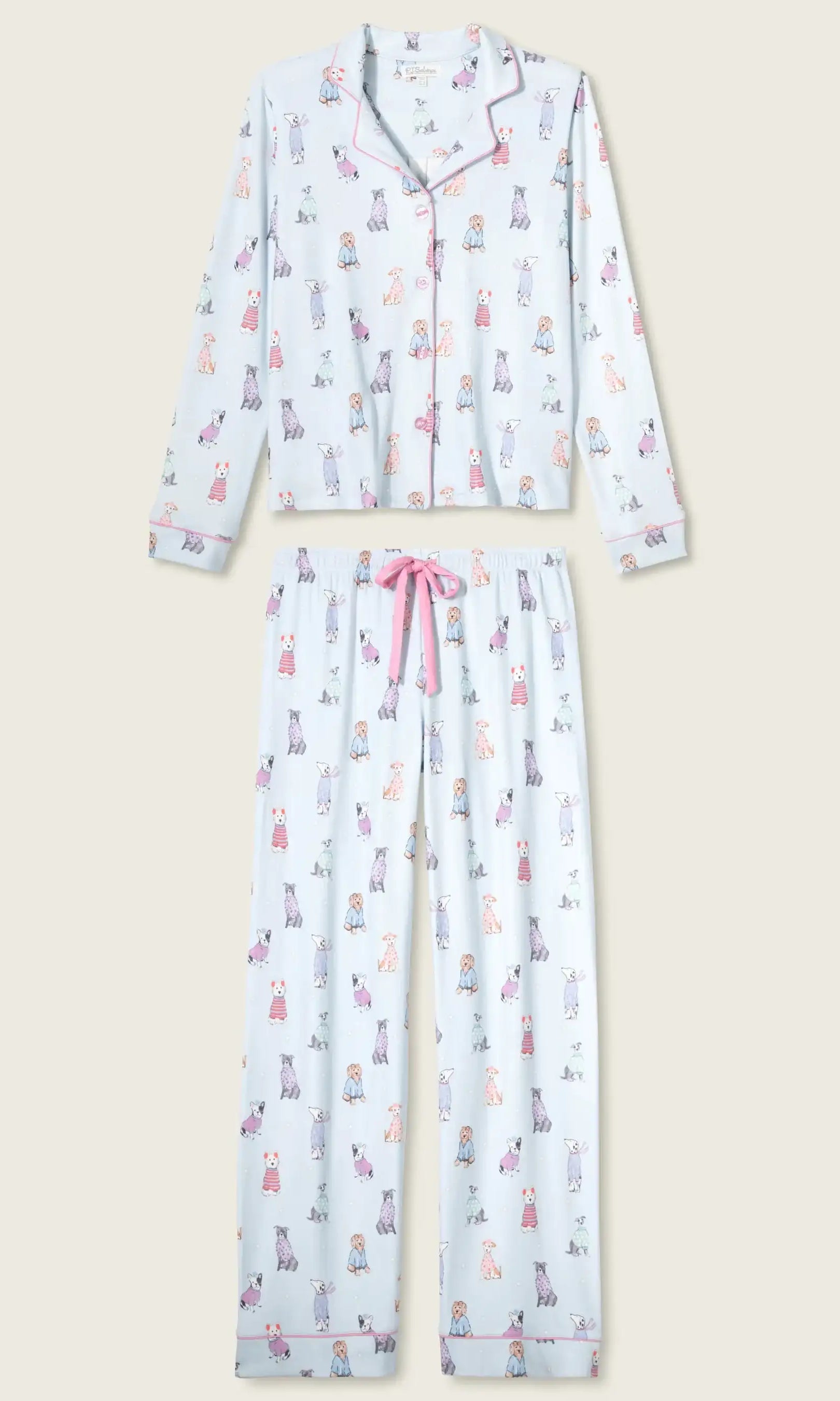 PJ Salvage Doggone Cold Dog Print Pointelle PJ Set