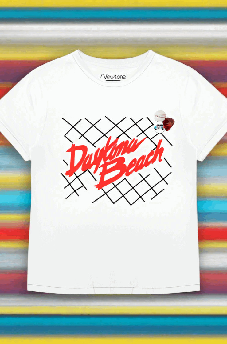Newtone Daytona Beach Starlight Racing Tee T-Shirt by Newtone as seen on celebrities