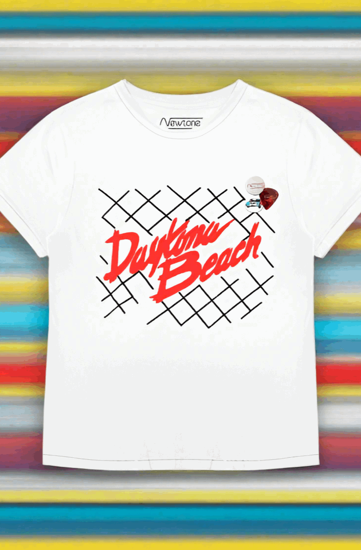 Newtone Daytona Beach Starlight Racing Tee T-Shirt by Newtone as seen on celebrities