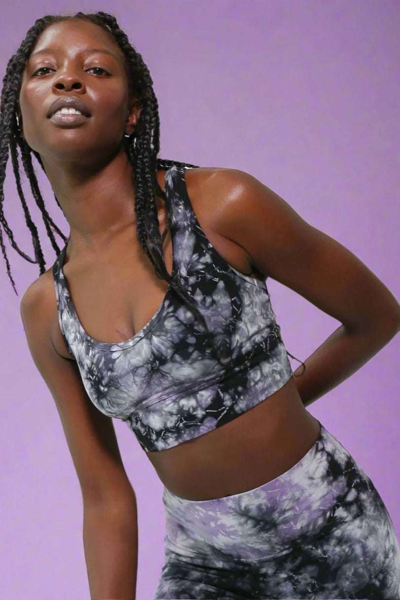 Electric & Rose Allegra Tie Dye Sports Bra Leggings by Electric and Rose as seen on celebrities