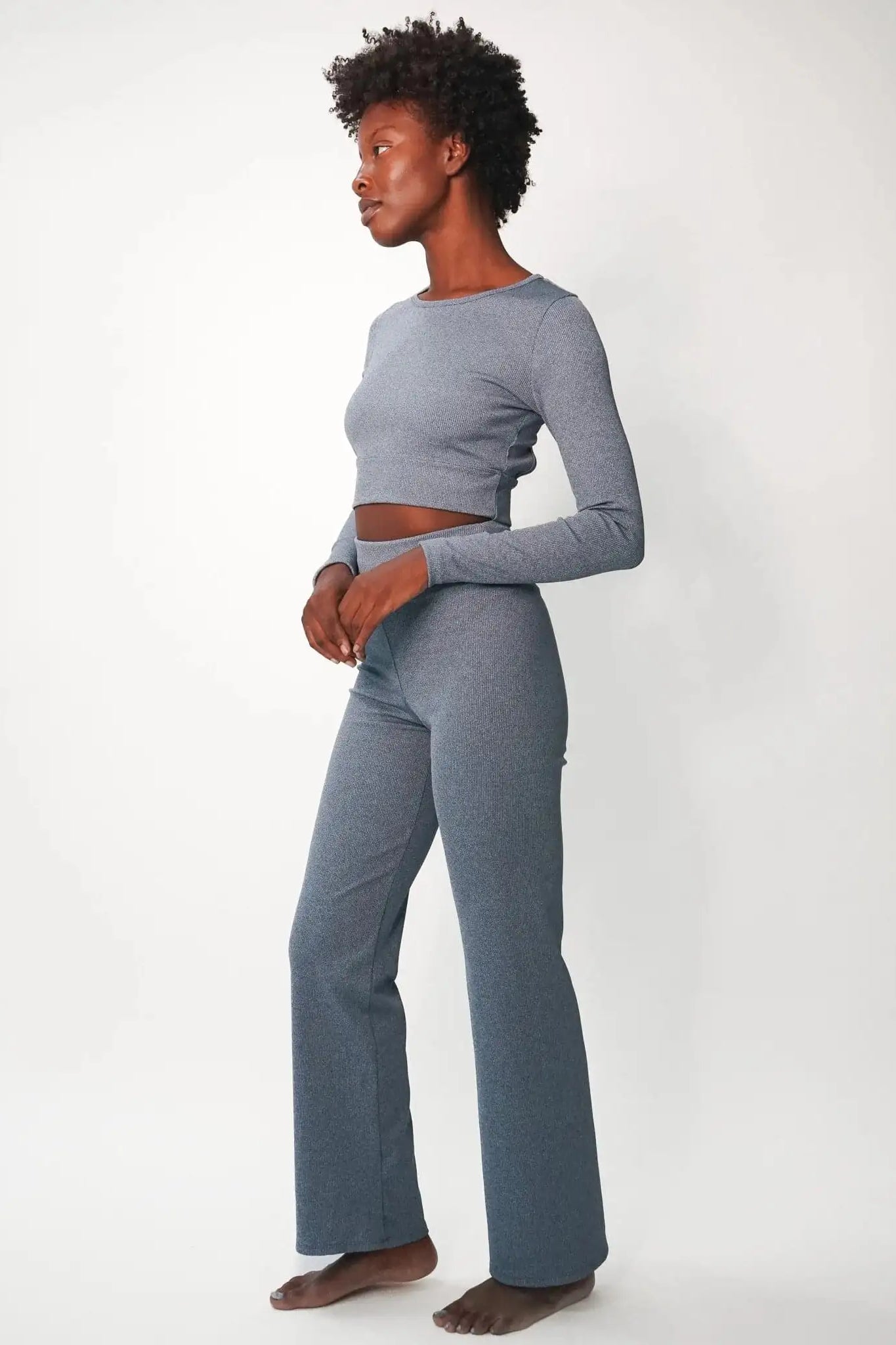 Electric & Rose Ella Ribbed Lounge Pants Trousers by Electric and Rose as seen on celebrities