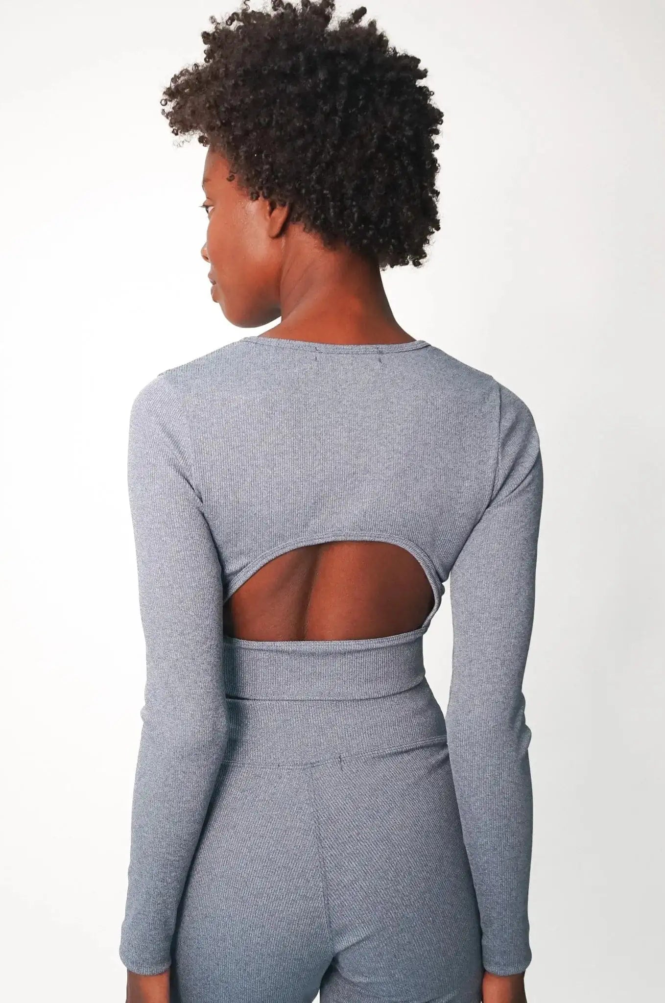 Electric & Rose Kennedy Rib Crop Top Long Sleeved Top by Electric and Rose as seen on celebrities