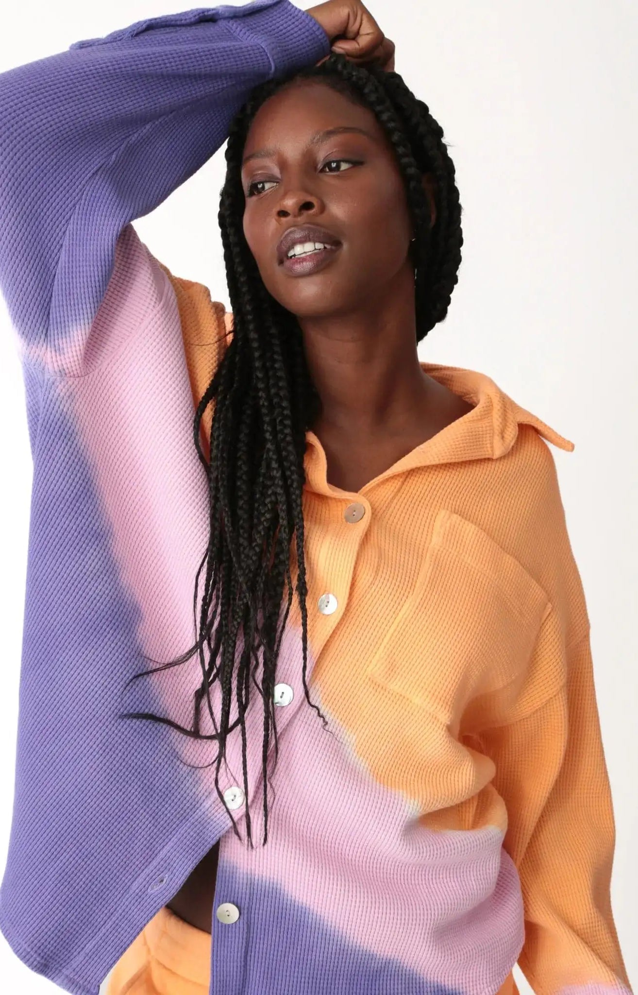 Electric and Rose Boyfriend Thermal Shirt Shirt by Electric and Rose as seen on celebrities